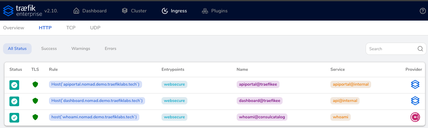 New Route in Dashboard